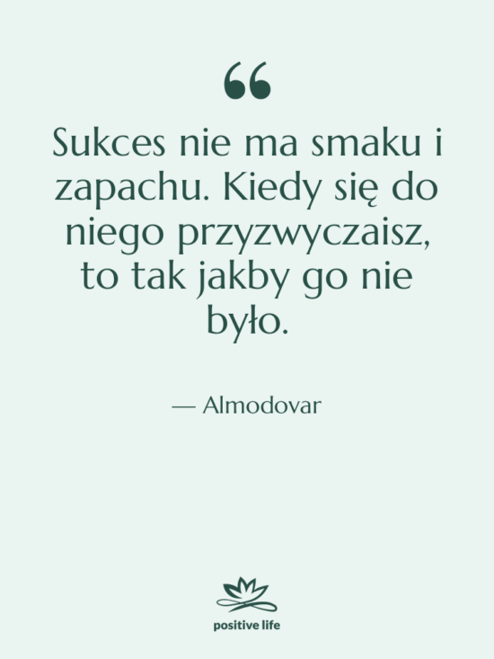 Cytat: Almodovar - Sukces nie ma smaku i…
