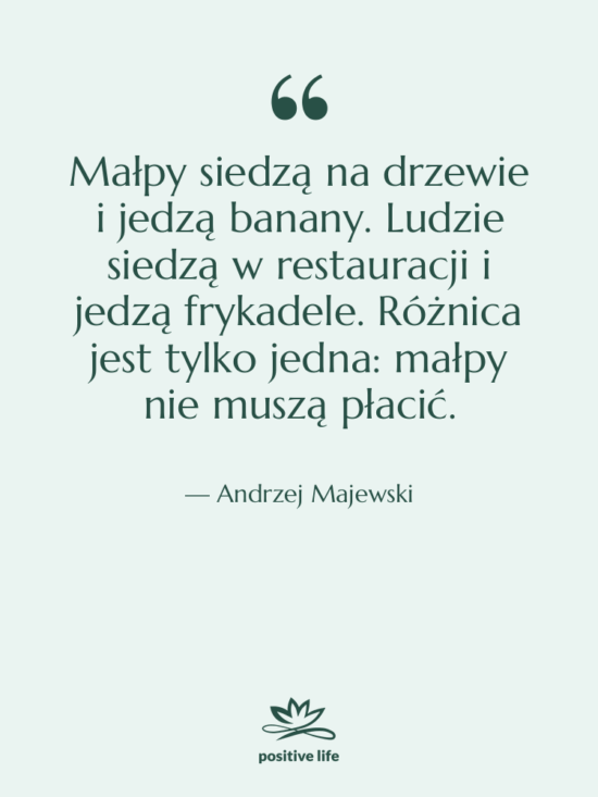 Cytat: Andrzej Majewski - Małpy siedzą na drzewie i…
