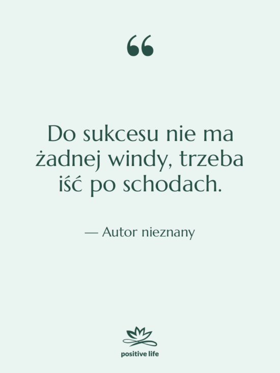 Cytat: Autor nieznany - Do sukcesu nie ma żadnej…