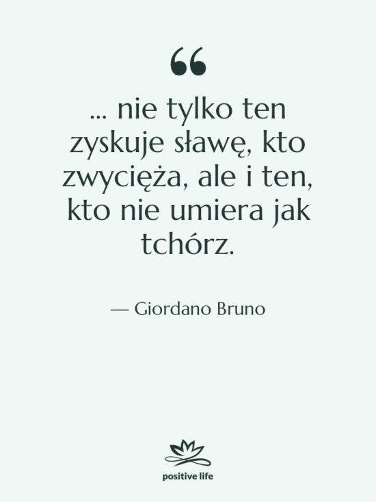 Cytat: Giordano Bruno - ... nie tylko ten zyskuje…