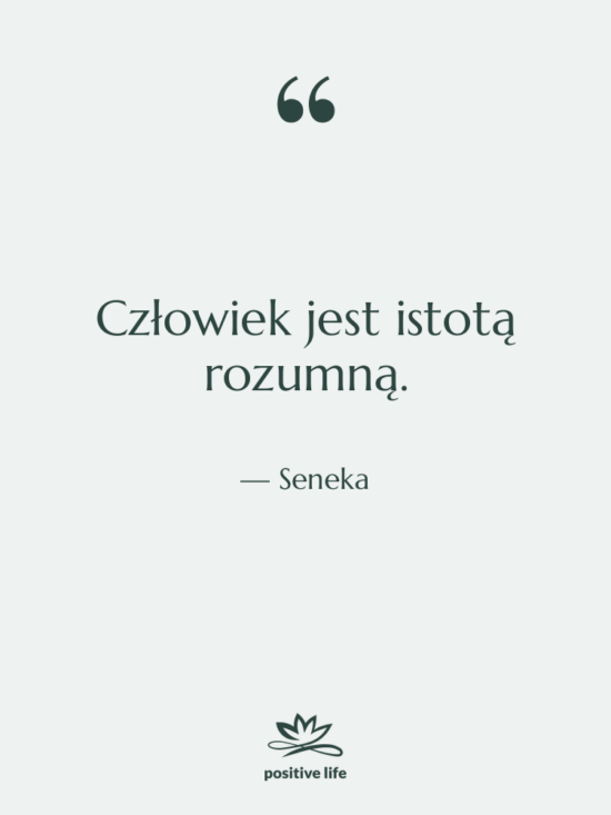 Cytat: Seneka - Człowiek jest istotą rozumną.