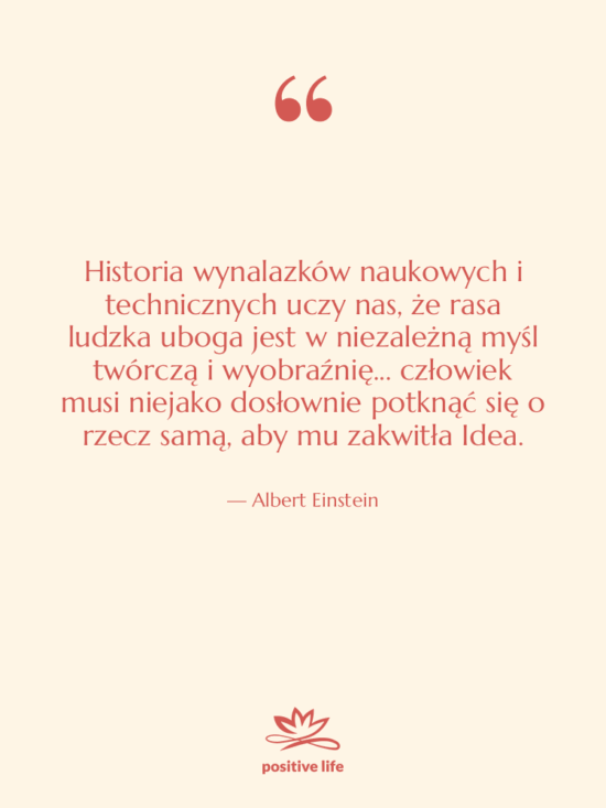 Cytat: Albert Einstein - Historia wynalazków naukowych i technicznych…