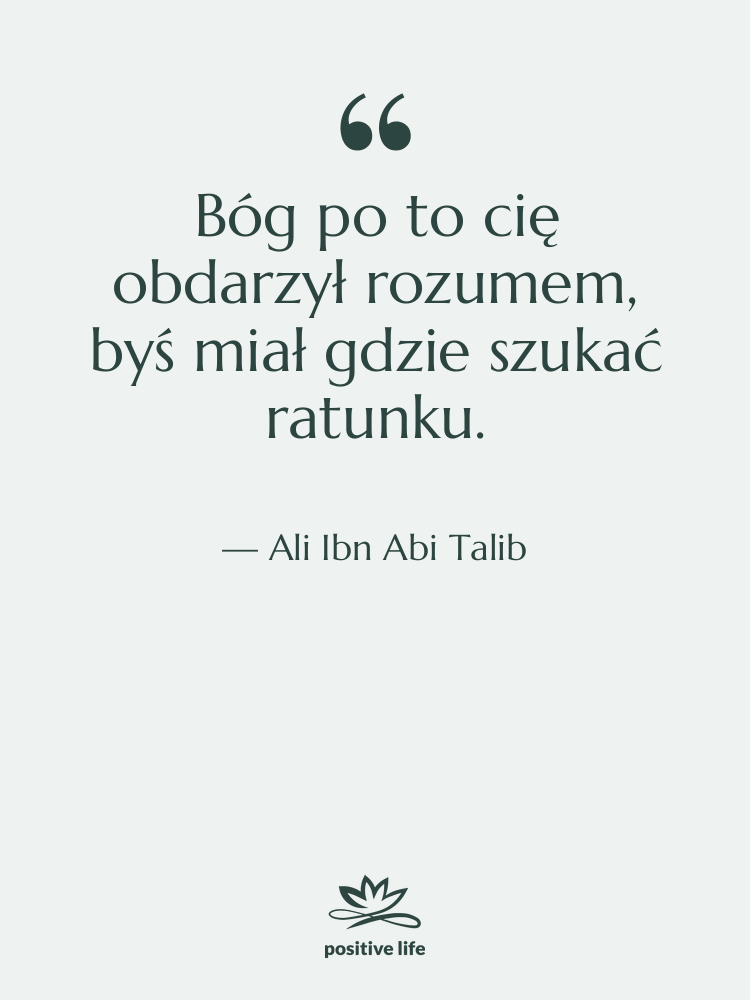Cytat: Ali Ibn Abi Talib - Bóg po to cię obdarzył…