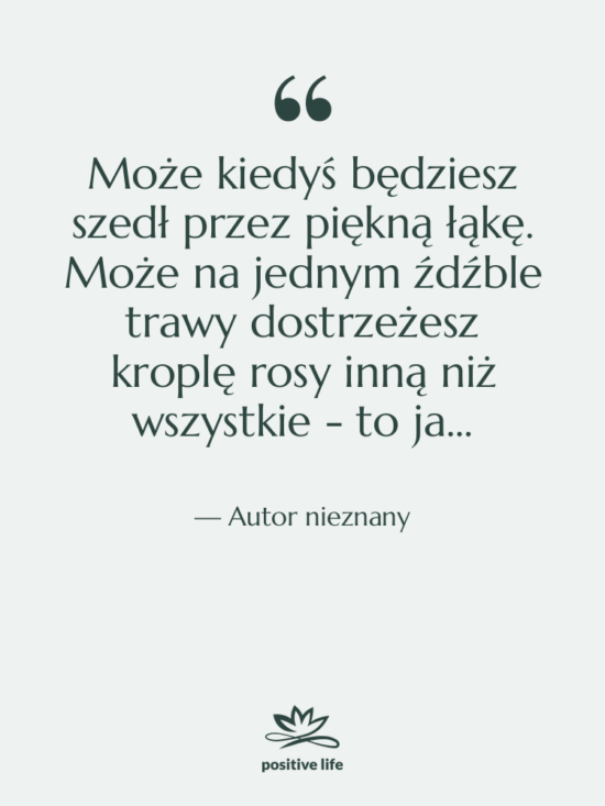 Cytat: Autor nieznany - Może kiedyś będziesz szedł przez…