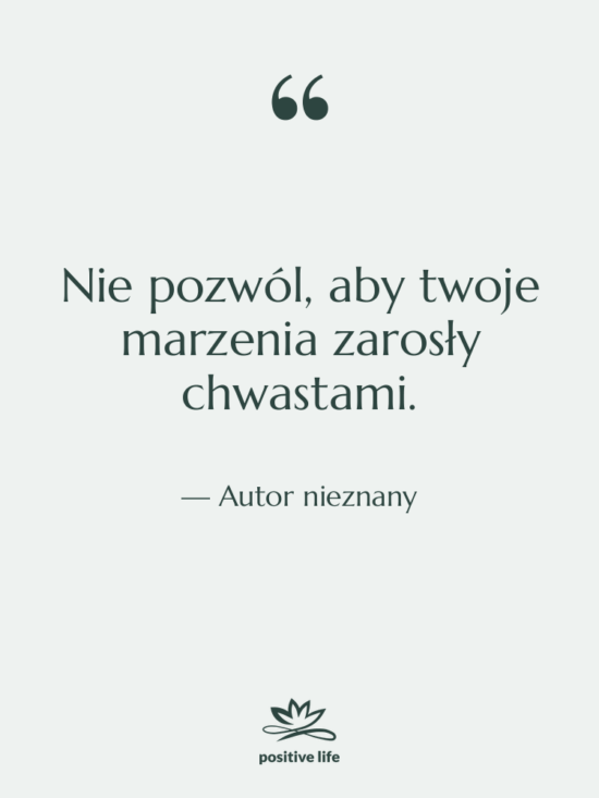 Cytat: Autor nieznany - Nie pozwól, aby twoje marzenia…