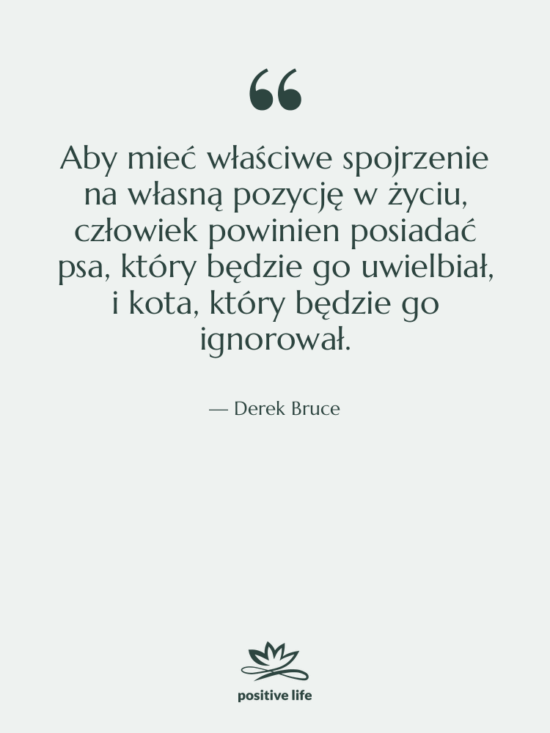 Cytat: Derek Bruce - Aby mieć właściwe spojrzenie na…