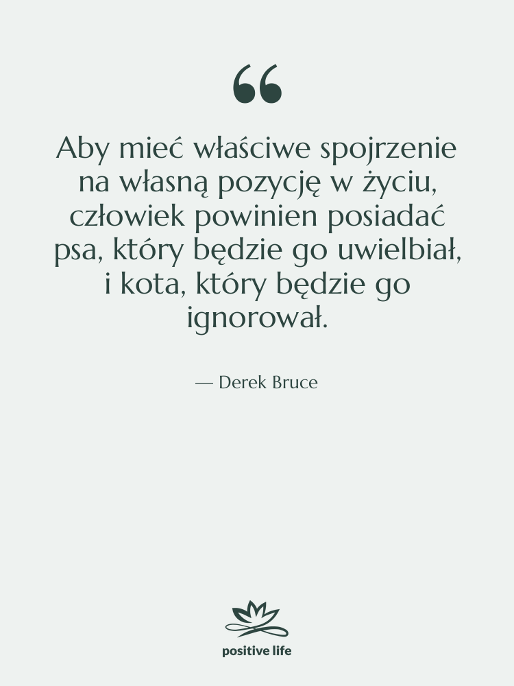 Cytat: Derek Bruce - Aby mieć właściwe spojrzenie na…