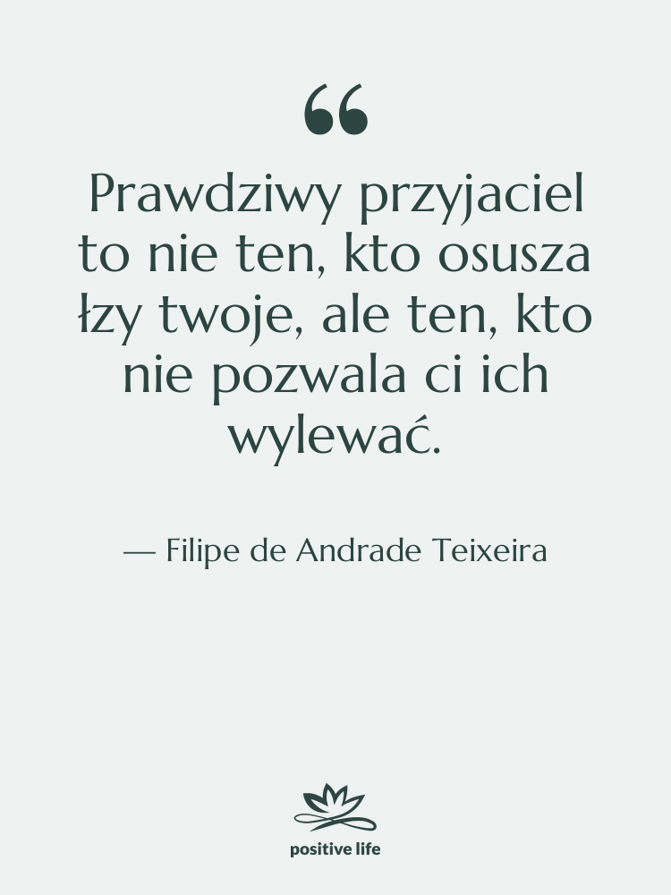 Cytat: Filipe de Andrade Teixeira - Prawdziwy przyjaciel to nie ten,…