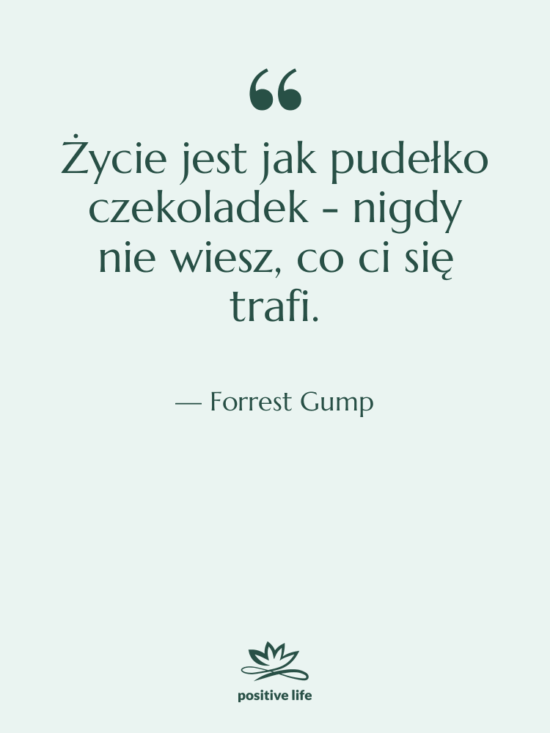 Cytat: Forrest Gump - Życie jest jak pudełko czekoladek…