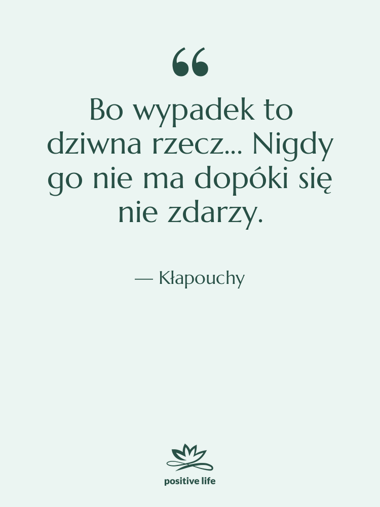 Cytat: Kłapouchy - Bo wypadek to dziwna rzecz...…
