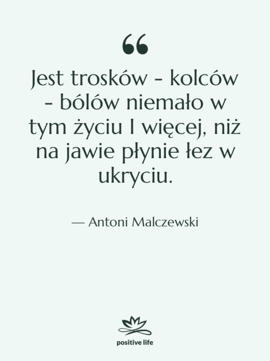 Cytat: Antoni Malczewski - Jest trosków - kolców -…