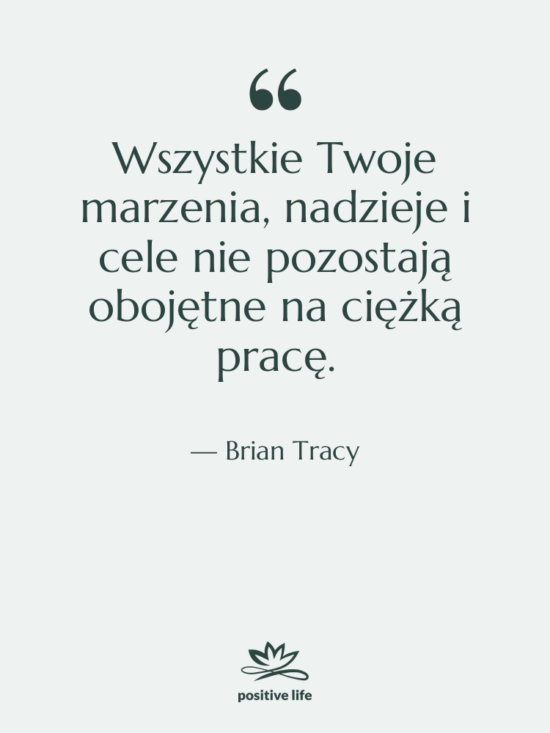 Cytat: Brian Tracy - Wszystkie Twoje marzenia, nadzieje i…
