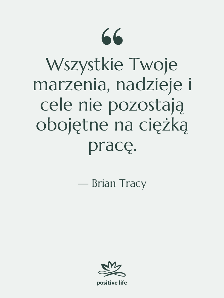 Cytat: Brian Tracy - Wszystkie Twoje marzenia, nadzieje i…