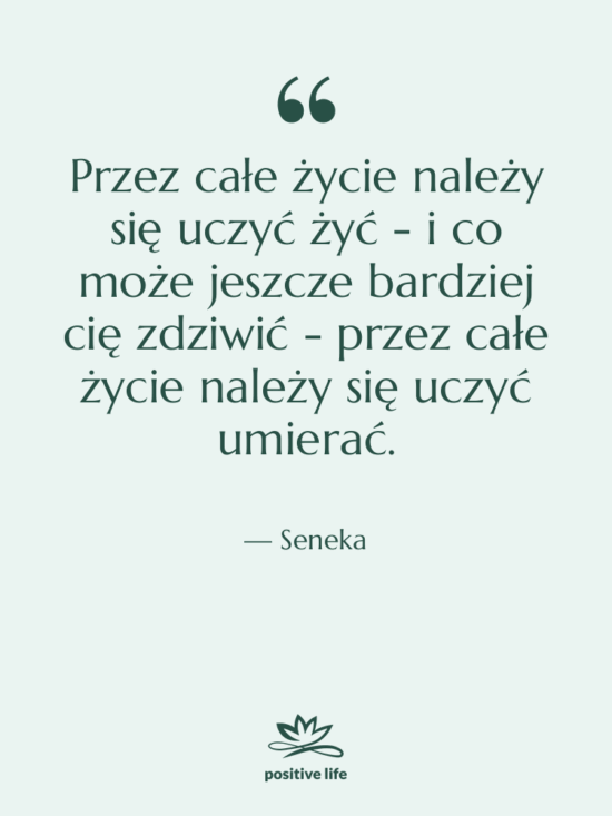 Cytat: Seneka - Przez całe życie należy się…