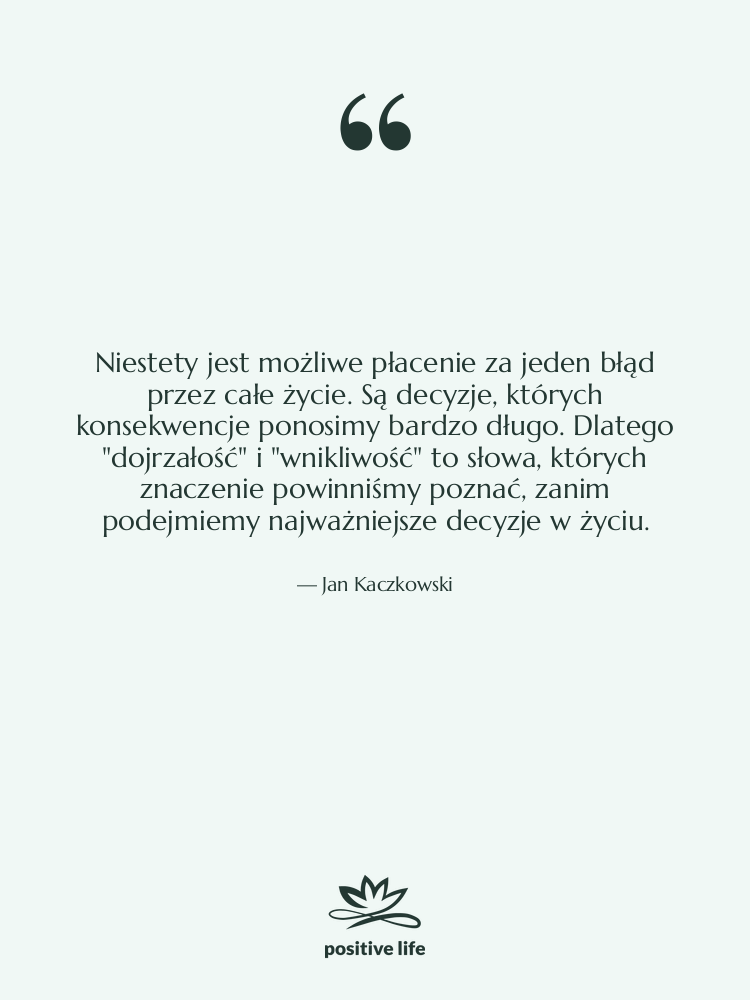 Cytat: Jan Kaczkowski - Niestety jest możliwe płacenie za&hellip;