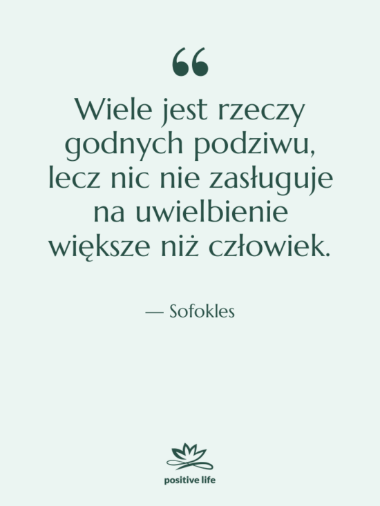 Cytat: Sofokles - Wiele jest rzeczy godnych podziwu,&hellip;