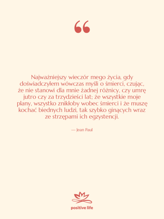 Cytat: Jean Paul - Najważniejszy wieczór mego życia, gdy&hellip;