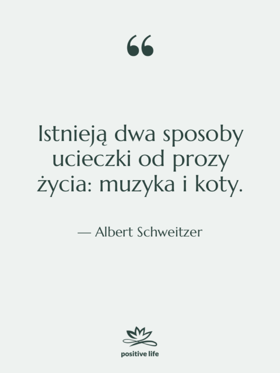 Cytat: Albert Schweitzer - Istnieją dwa sposoby ucieczki od&hellip;